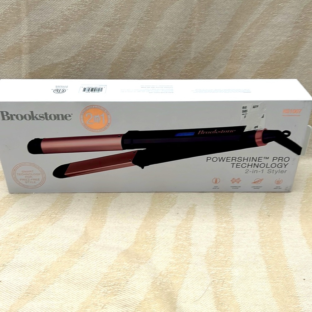 New inbox, Brookstone, tourmaline, flat, iron and curling iron